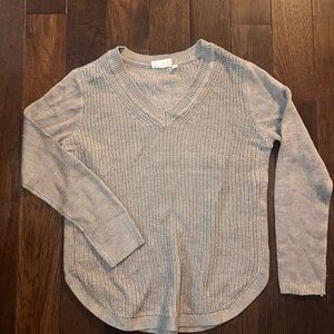RD Style Women's V-Neck Sweater - Light Gray